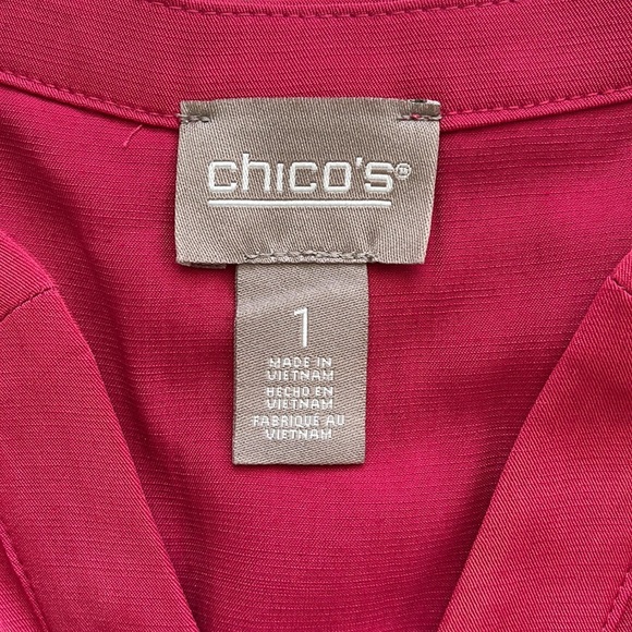 Chicos Pink tunic top size 1 - Picture 7 of 8